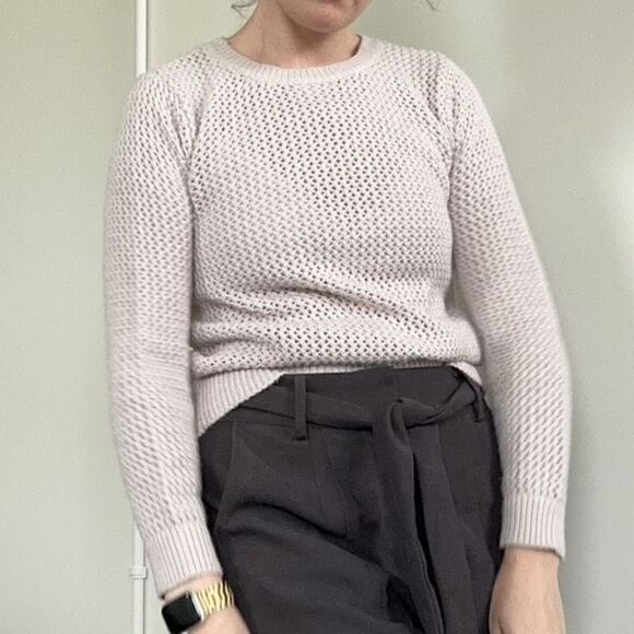 Andrea Jovine Grey Open Weave Knit Sweater - Picture 9 of 9